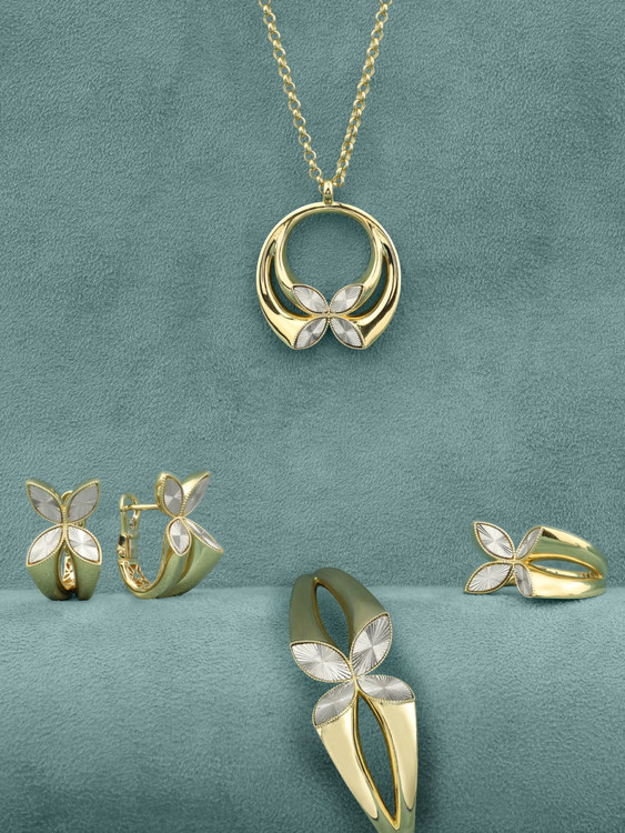 Колье из лимонного золота