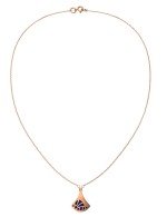 Колье из золота 585 пробы c бриллиантами и лазуритом