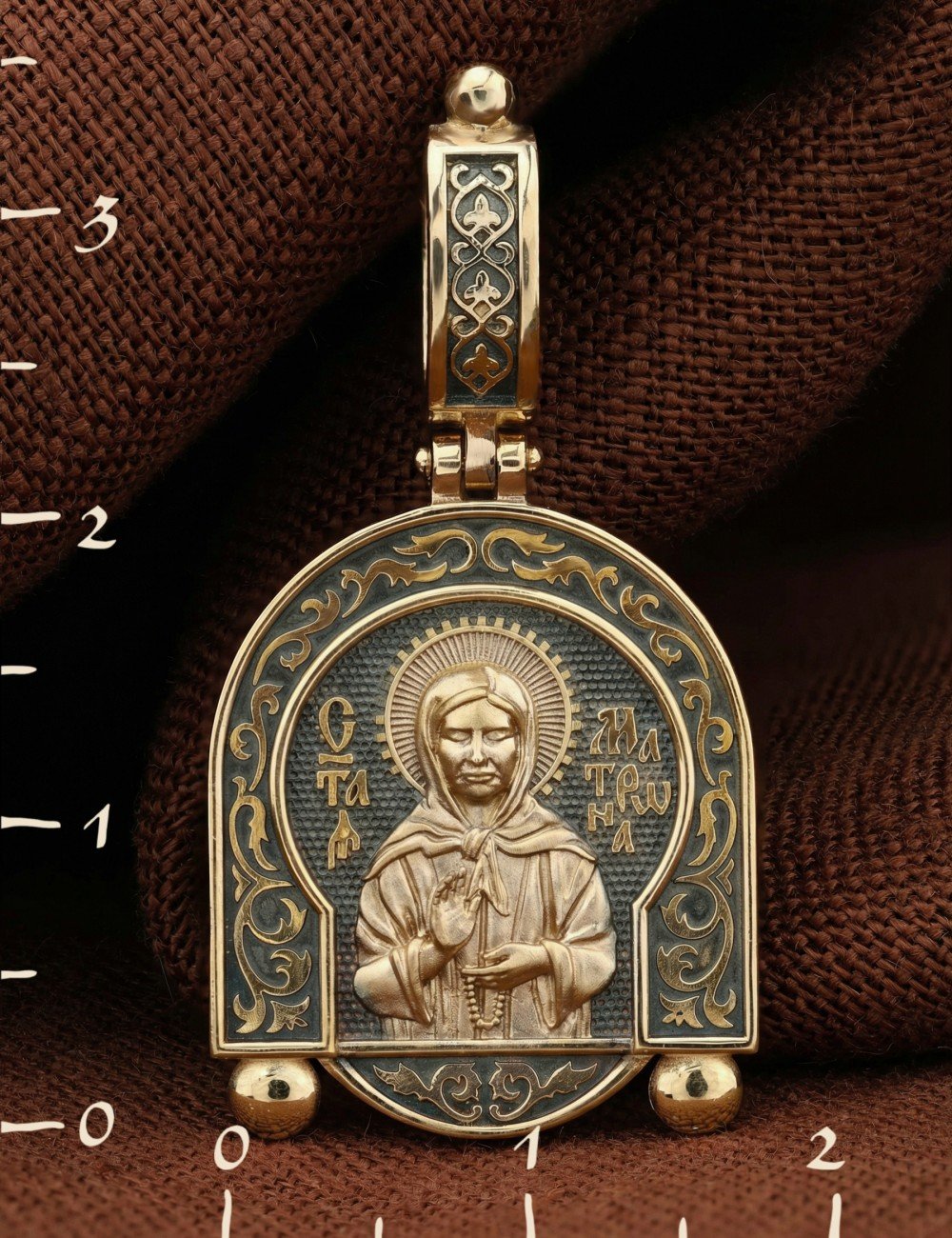 Образок из лимонного золота 585 пробы