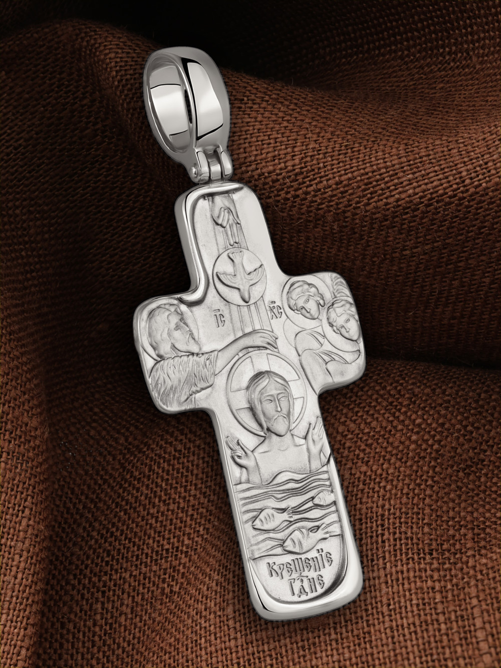 Крест из белого золота