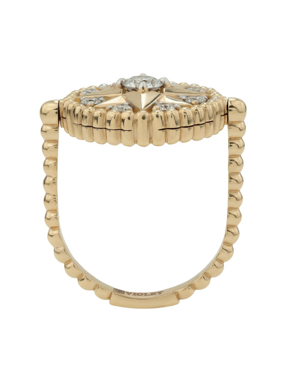 Кольцо из лимонного золота c бриллиантами