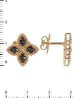 Серьги из золота 585 пробы c бриллиантами
