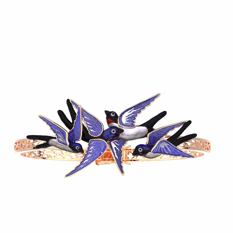 Браслет из золота c эмаль