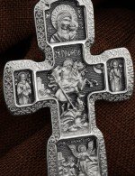 Крест из белого золота 585 пробы