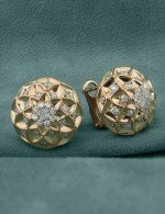 Серьги из золота 585 пробы c бриллиантами