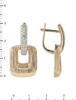 Серьги из золота 585 пробы c бриллиантами
