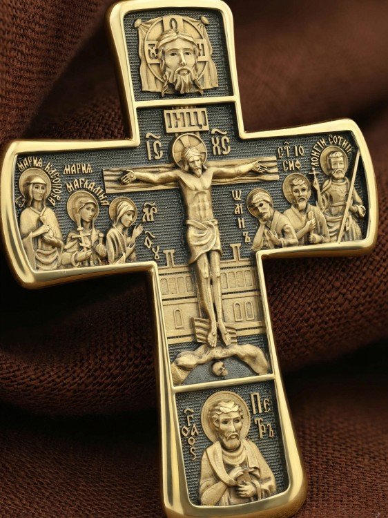 Крест из лимонного золота