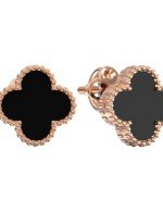 Серьги из золота 585 пробы c ониксом