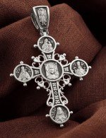 Крест из белого золота 585 пробы