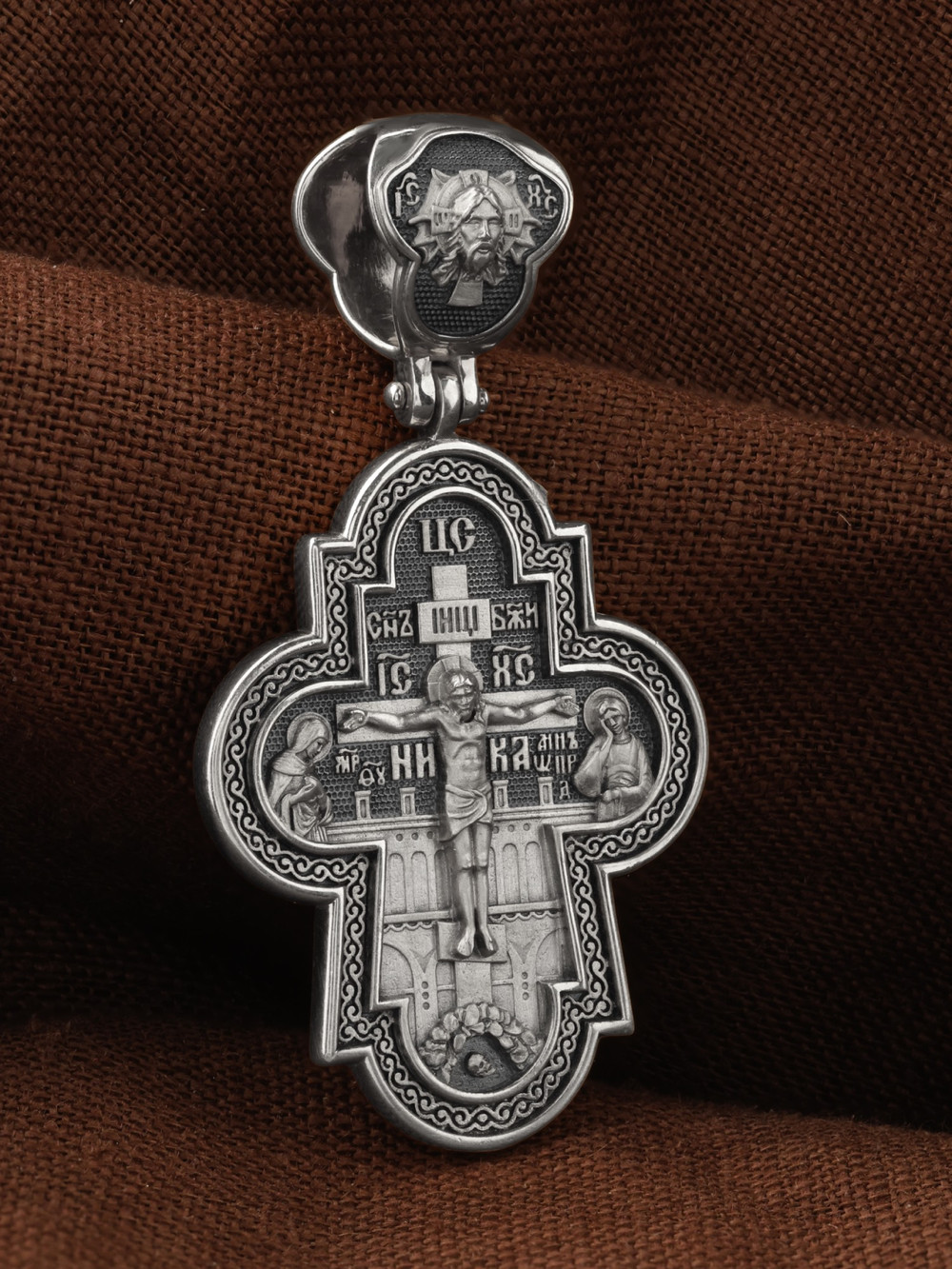 Крест из белого золота