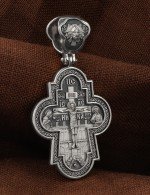 Крест из белого золота 585 пробы