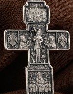 Крест из белого золота 585 пробы
