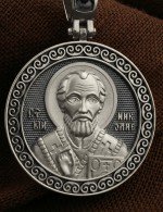 Образок из белого золота 585 пробы