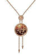 Колье из золота 585 пробы c эмалью