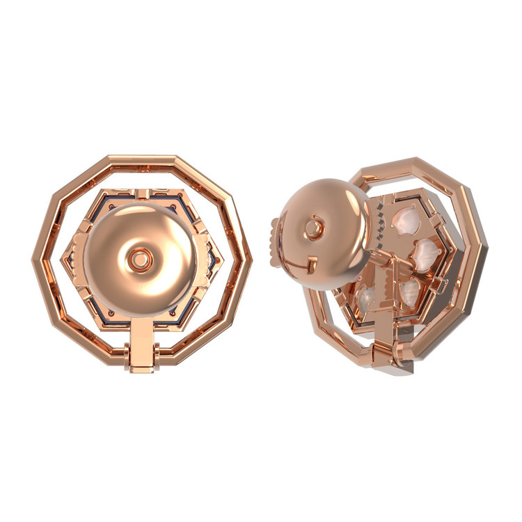 Серьги из золота c лазуритом и перламутром