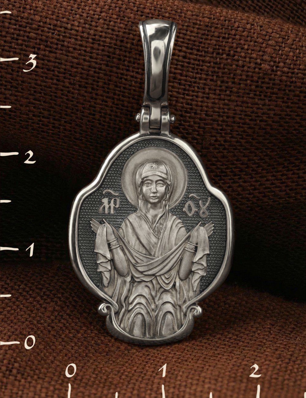 Образок из белого золота 585 пробы