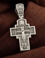 Крест из белого золота 585 пробы