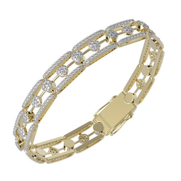 Браслет из лимонного золота c бриллиантами