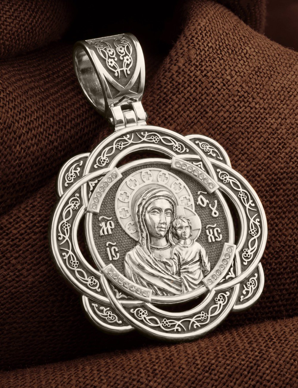 Образок из белого золота 585 пробы
