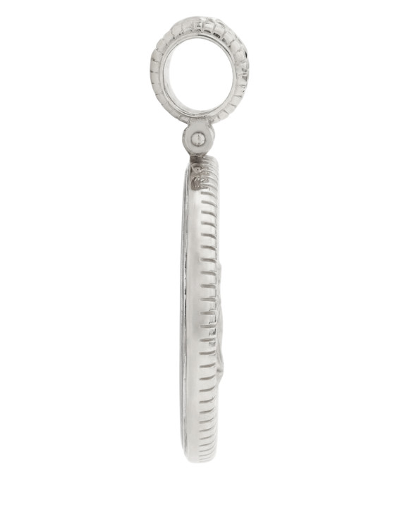 Подвеска из белого золота c эмаль