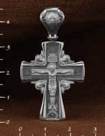 Крест из белого золота 585 пробы