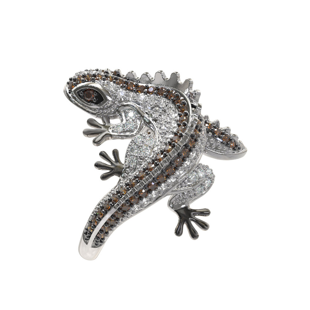 Кольцо из белого золота c фианитом