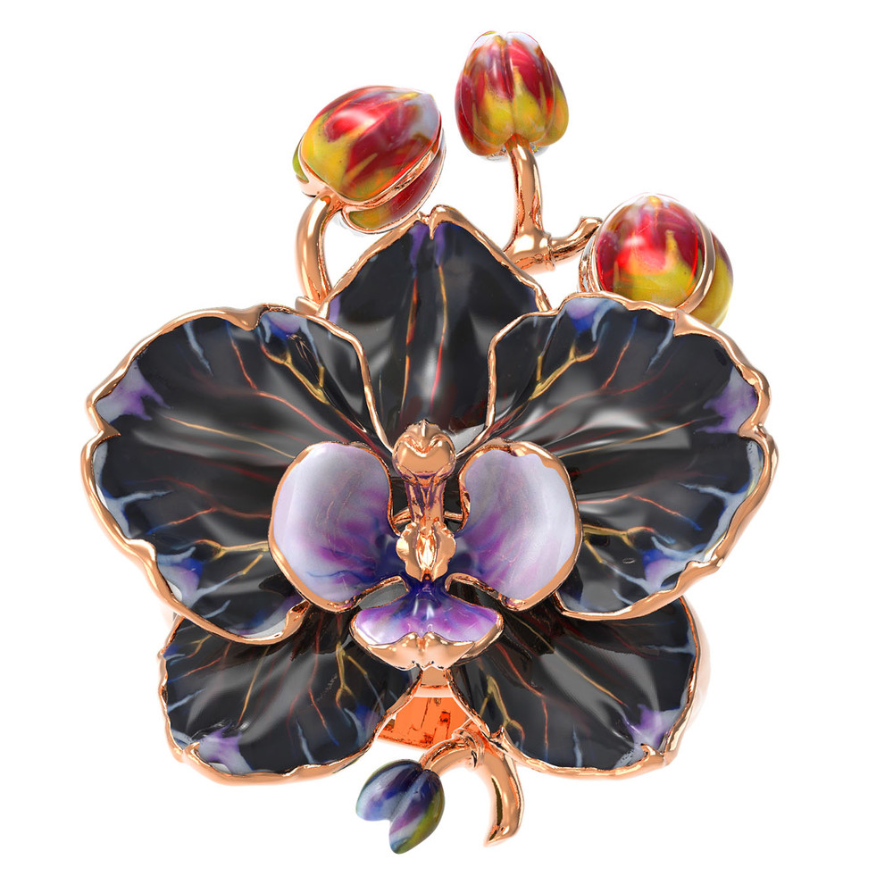 Кольцо из золота c эмаль