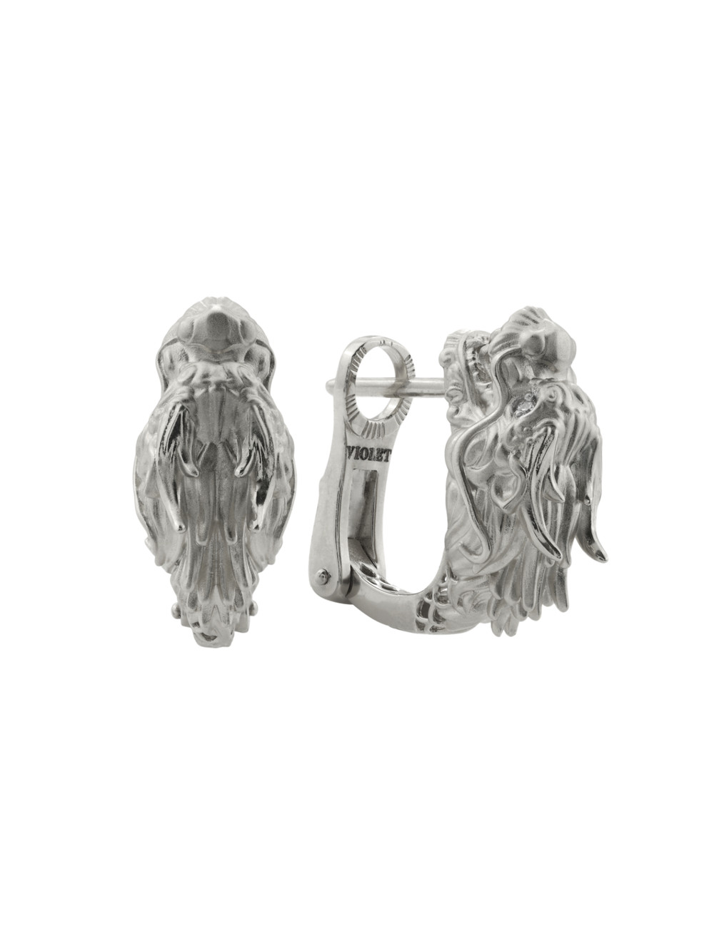 Серьги из белого золота c бриллиантами