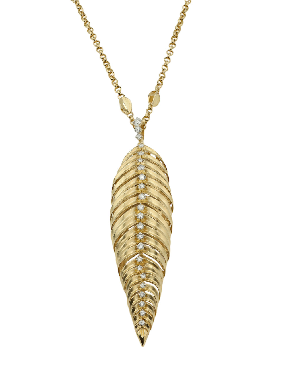 Колье из лимонного золота c бриллиантами