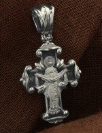 Крест из белого золота 585 пробы