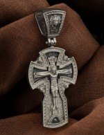 Крест из белого золота 585 пробы