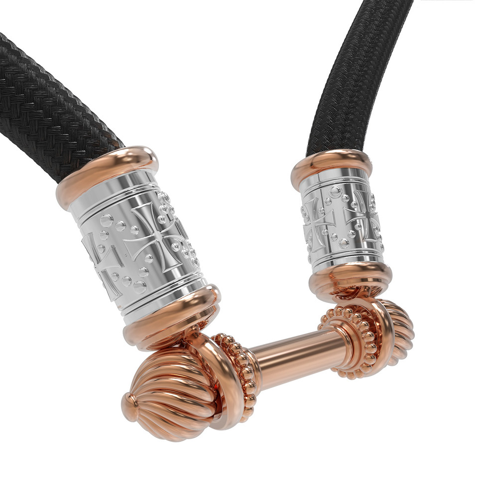 Шнурок шёлковый из золота c шёлковым шнурком