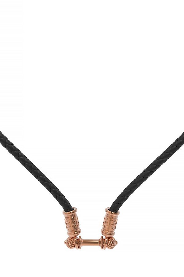 Шнурок кожаный из золота c кожаным шнурком