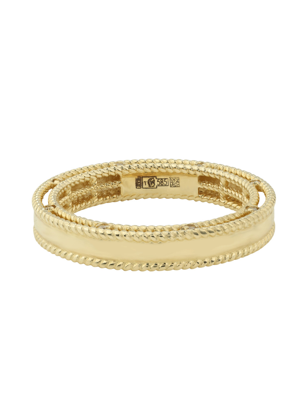 Кольцо из лимонного золота c бриллиантами