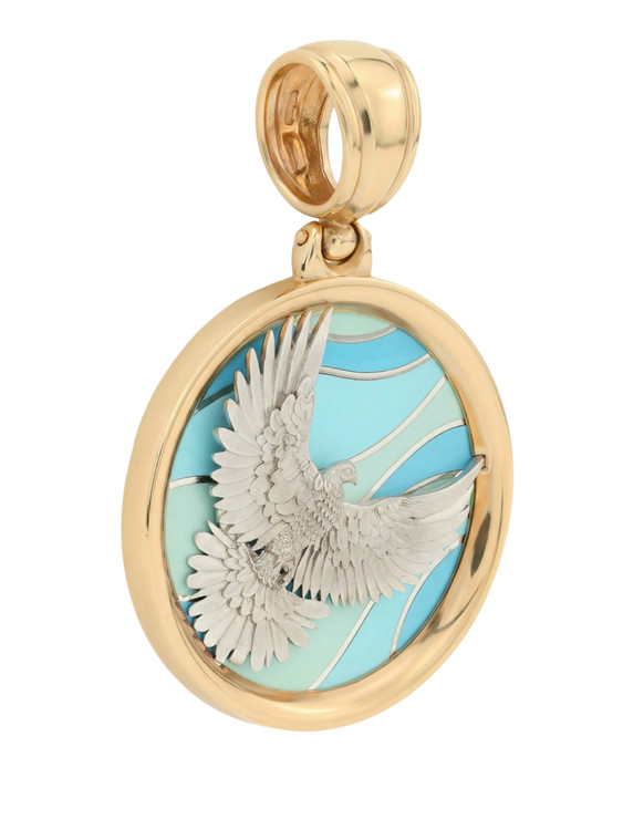 Подвеска из золота c эмаль