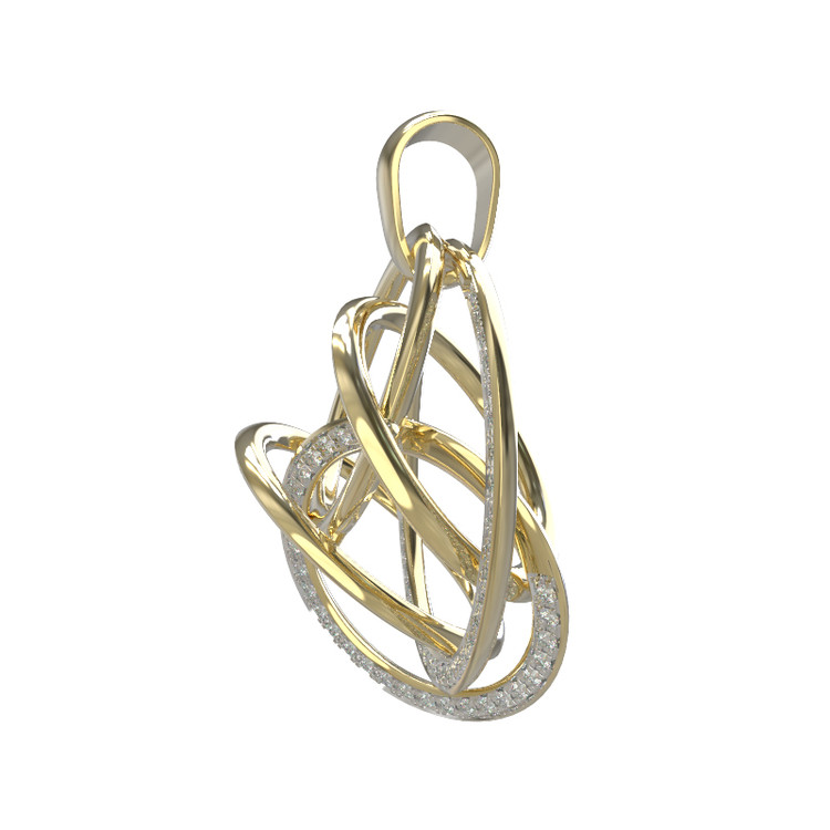 Подвеска из лимонного золота c бриллиантами
