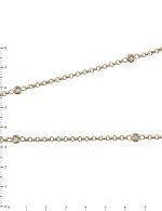Цепь из золота 585 пробы c фианитом