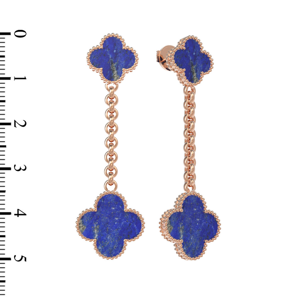 Серьги из золота c лазуритом