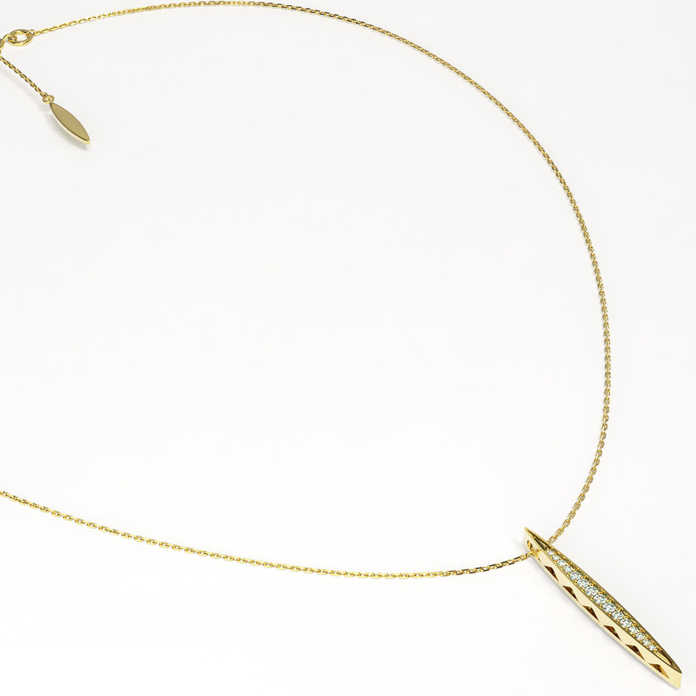 Колье из лимонного золота c бриллиантами