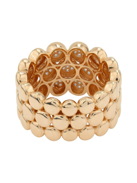 Кольцо из золота c бриллиантами и рубином