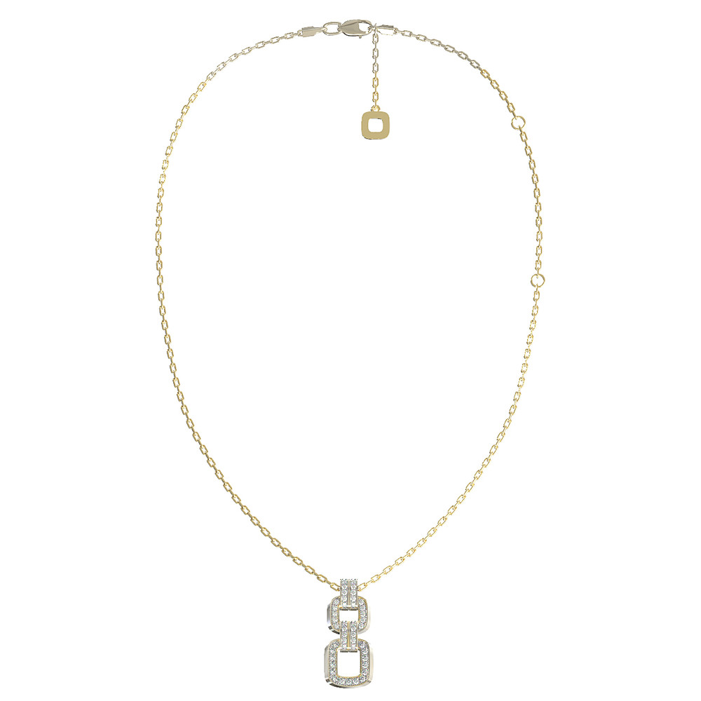 Колье из лимонного золота c бриллиантами