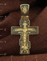 Крест из лимонного золота 585 пробы