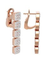 Серьги из золота 585 пробы c бриллиантами