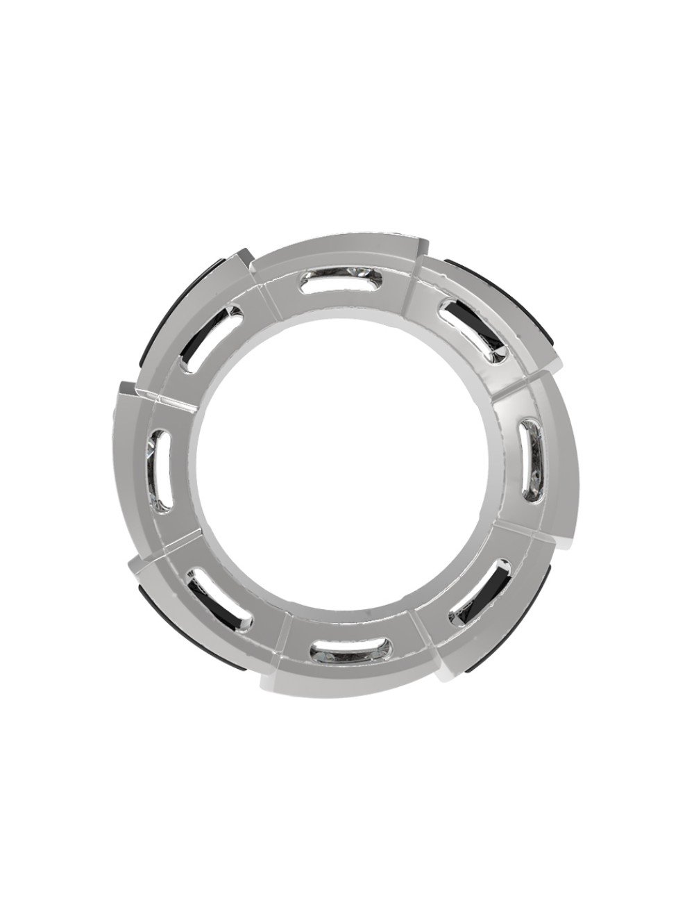 Подвеска из белого золота 585 пробы c бриллиантами и ониксом