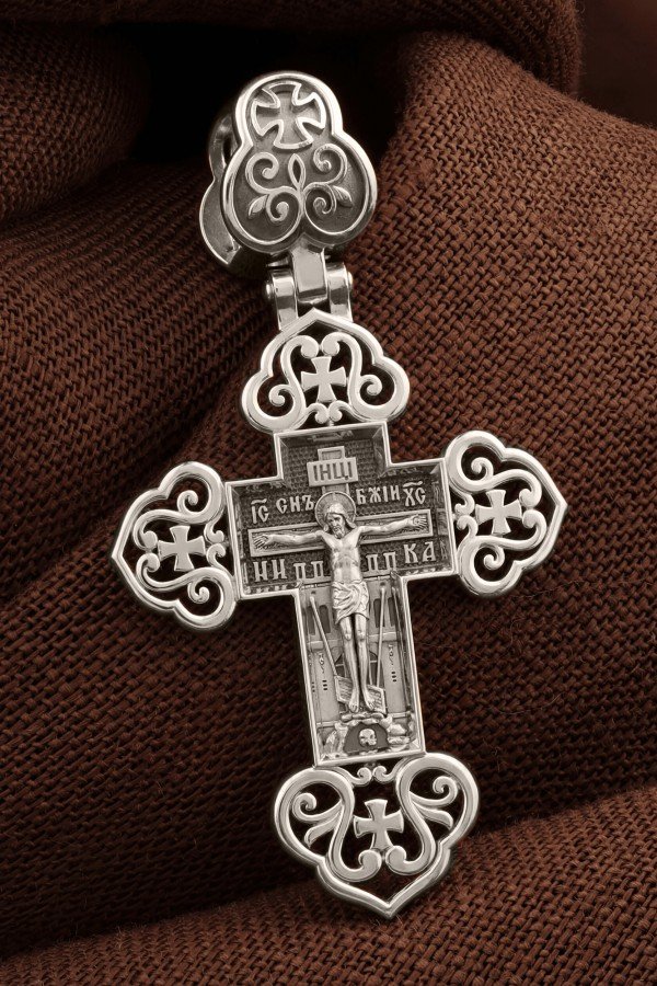 Крест из белого золота