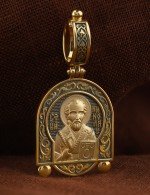 Образок из лимонного золота 585 пробы