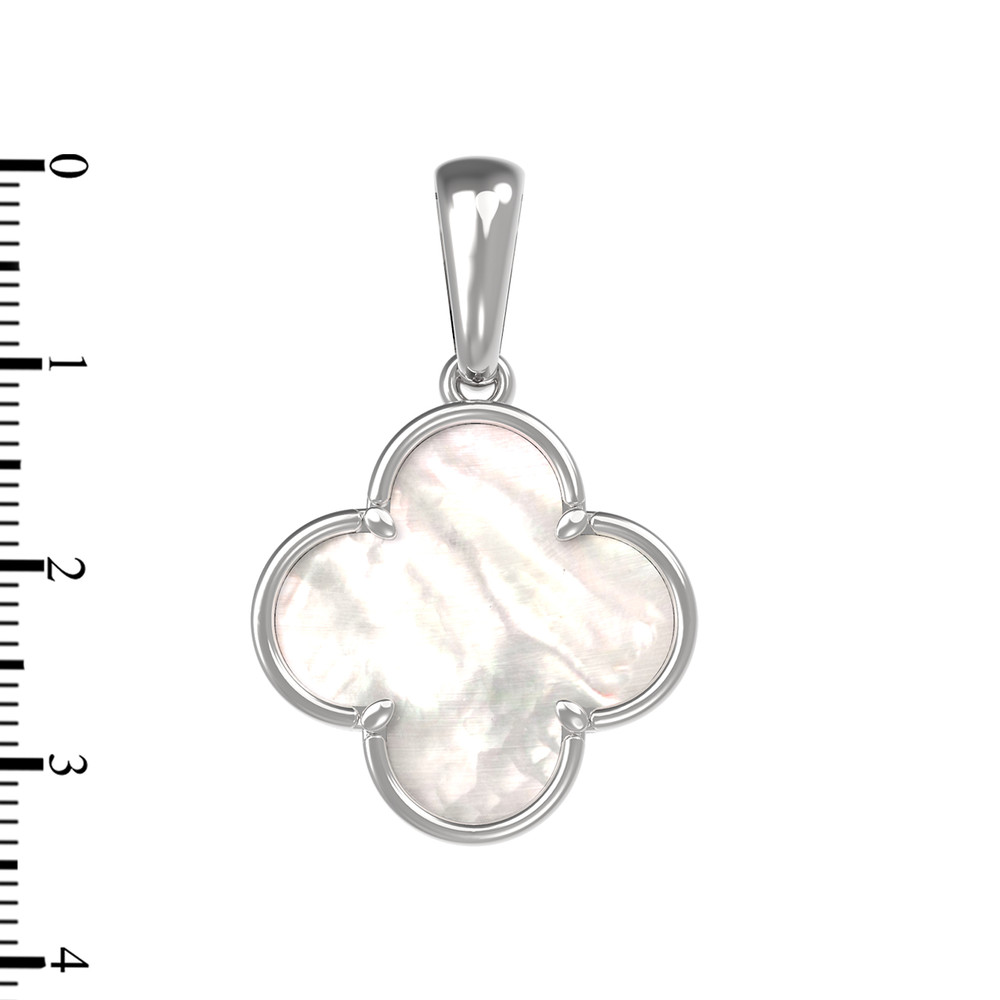 Подвеска из белого золота c перламутром