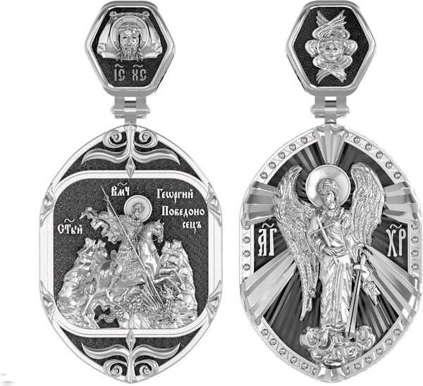 Образок из белого золота