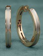 Серьги из золота 585 пробы c рубином