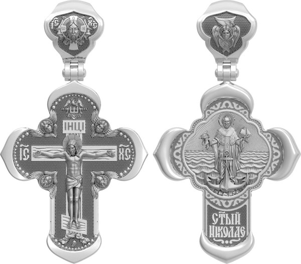 Крест из белого золота